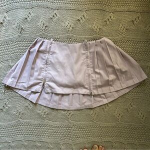 Chic Lavender Pleated Mini Skirt